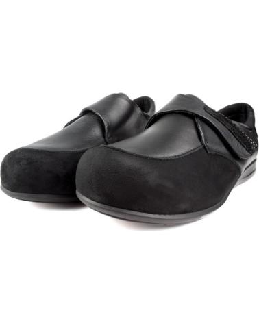 Woman shoes CALZAMEDI ZAPATOS VELCRO BRILLANTES W NEGRO