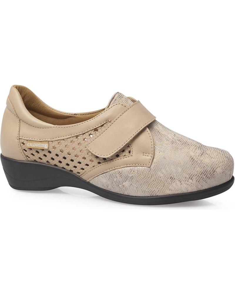 Woman Mocasines CALZAMEDI ZAPATOS ELASTICO 0685 BEIGE