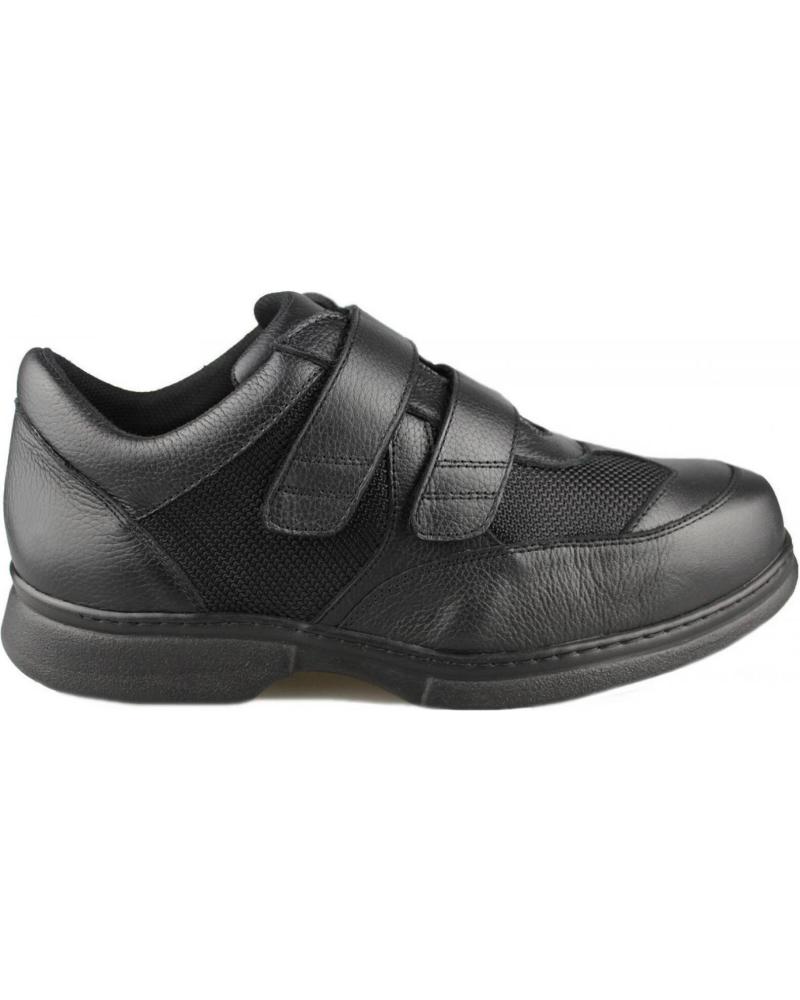 Zapatos CALZAMEDI  de Hombre ZAPATOS DOBLE VELCRO COMODO DIABETICO H  NEGRO