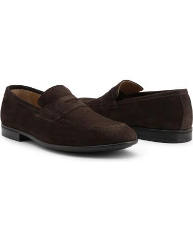 MOCASSINI UOMO DUCA DI MORRONE LEONE-CAM IN CAMOSCIO MARRONE BROWN