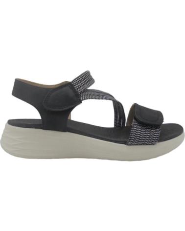 Sandalias MYSOFT  de Mujer SANDALIAS ELATICOS 24M362 CON DOBLE VELCRO COLOR  NEGRO