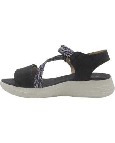 Sandalias MYSOFT  de Mujer SANDALIAS ELATICOS 24M362 CON DOBLE VELCRO COLOR  NEGRO