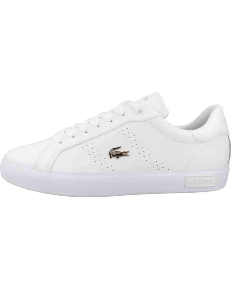 Woman Zapatillas deporte LACOSTE ZAPATILLAS MUJER MODELO POWERCOURT 2 0 LEATHER COLOR BLANCO  WHTGLD