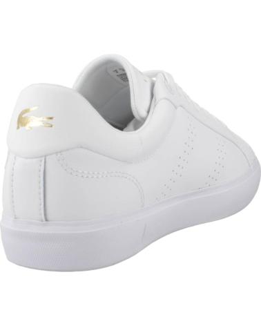 Woman Zapatillas deporte LACOSTE ZAPATILLAS MUJER MODELO POWERCOURT 2 0 LEATHER COLOR BLANCO  WHTGLD
