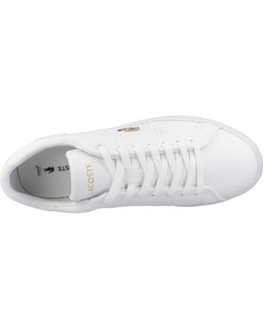 Woman Zapatillas deporte LACOSTE ZAPATILLAS MUJER MODELO POWERCOURT 2 0 LEATHER COLOR BLANCO  WHTGLD