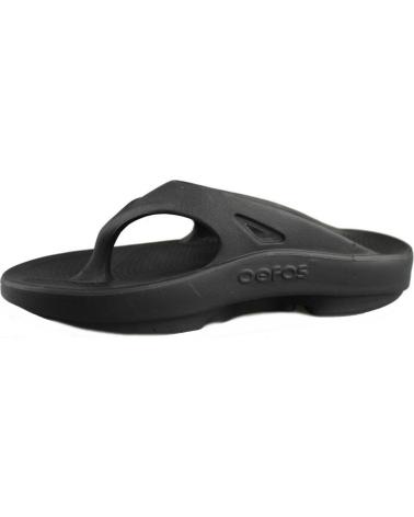 Zehansandalen für Damen und Herren OOFOS OORIGINAL BLACK