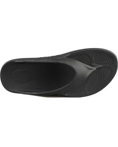 Zehansandalen für Damen und Herren OOFOS OORIGINAL BLACK