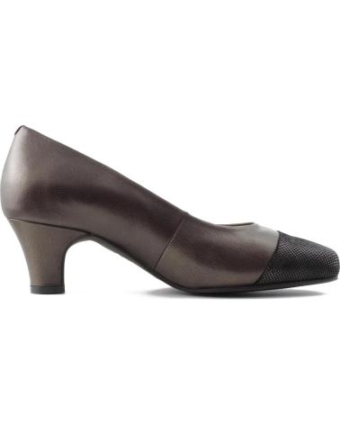 Zapatos de tacón DRUCKER CALZAPEDIC  pour Femme SALON COMODO Y ANCHO  MARRON
