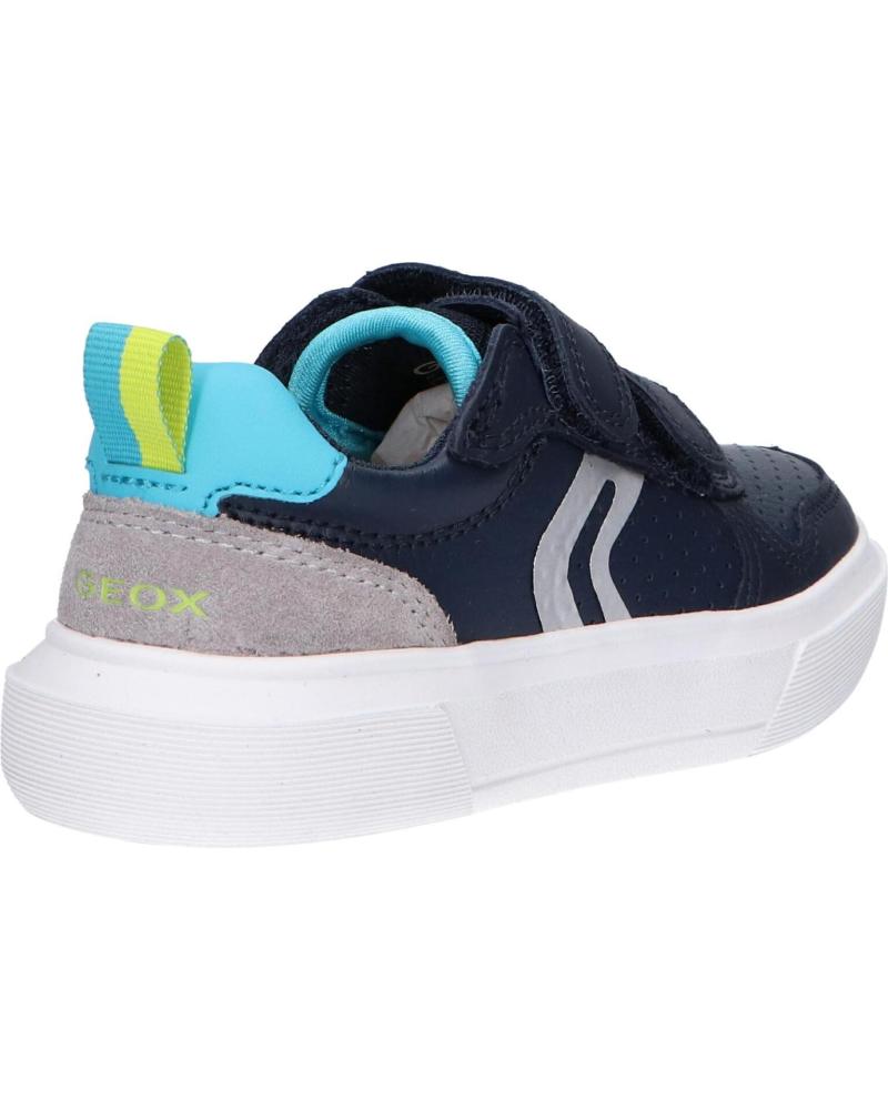Geox Garçon J Nettuno Boy D Sneakers, White/Petrol, 29 EU