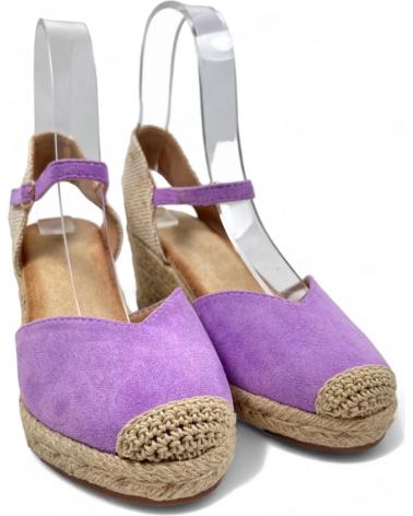 Sandalen TIMBOS  für Damen SANDALIA CUNA ESPARTO MUJER PURPURA 130009  MORADO