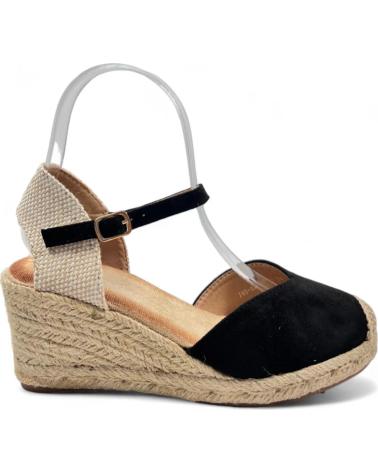 Woman Sandals TIMBOS SANDALIA CUNA ESPARTO MUJER 130008  NEGRO