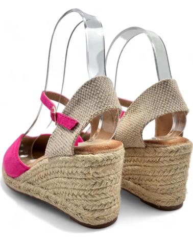 Sandálias TIMBOS  de Mulher SANDALIA CUNA ESPARTO MUJER FUCSIA 130006  MORADO