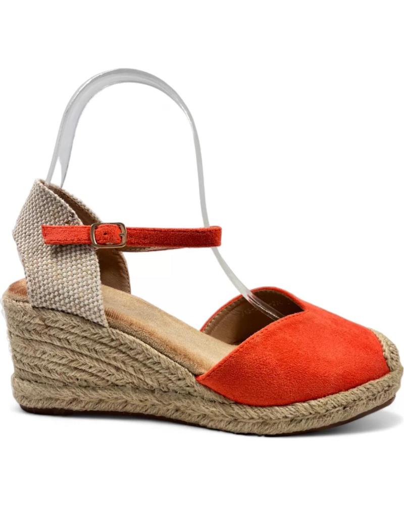 Woman Sandals TIMBOS SANDALIA CUNA ESPARTO MUJER 130005  NARANJA