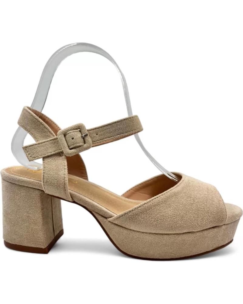 Sandálias TIMBOS  de Mulher SANDALIA TACON PLATAFORMA VESTIR MUJER 129997  BEIGE