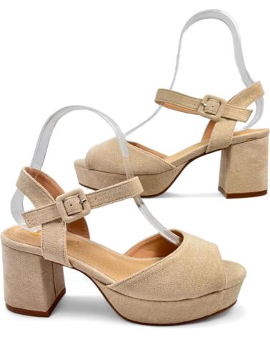 Sandálias TIMBOS  de Mulher SANDALIA TACON PLATAFORMA VESTIR MUJER 129997  BEIGE