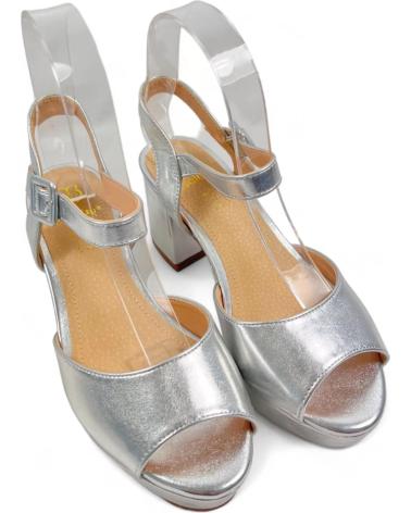 Sandales TIMBOS  pour Femme SANDALIA TACON PLATAFORMA FIESTA MUJER PLATA 129993  PLATEADO