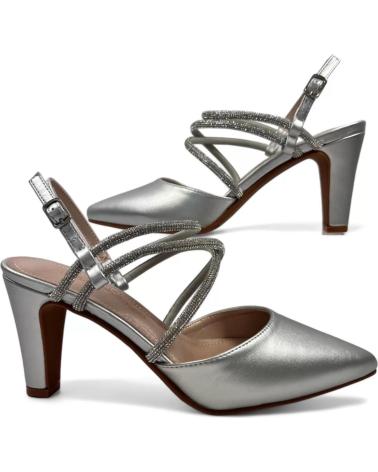 Sandales TIMBOS  pour Femme SANDALIA TACON FIESTA MUJER PLATA 129989  PLATEADO