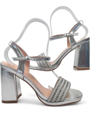 Sandales TIMBOS  pour Femme SANDALIA TACON FIESTA MUJER PLATA 129932  PLATEADO