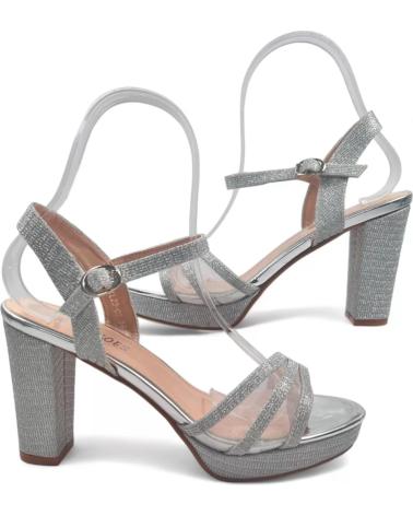 Woman Sandals TIMBOS SANDALIA TACON FIESTA MUJER PLATA 129921  PLATEADO