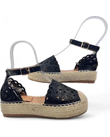 Sandálias TIMBOS  de Mulher SANDALIA PLATAFORMA ESPARTO MUJER 129868  NEGRO