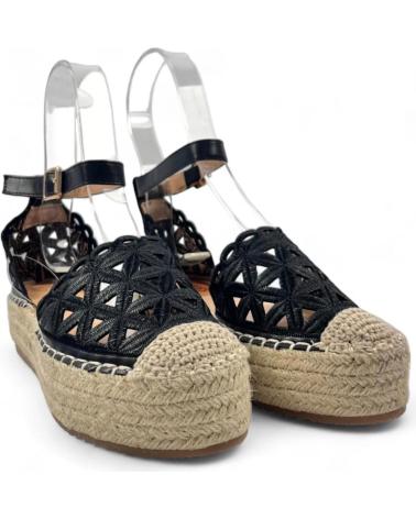 Sandálias TIMBOS  de Mulher SANDALIA PLATAFORMA ESPARTO MUJER 129868  NEGRO