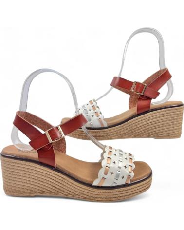 Woman Sandals TIMBOS SANDALIA CUNA ESPARTO MUJER 129854  BLANCO