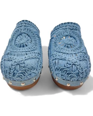 Zuecos TIMBOS  de Mujer ZUECO TACON DE MADERA COLOR 129818  AZUL