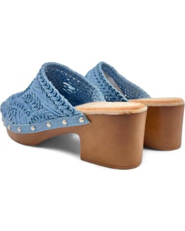 Zuecos TIMBOS  de Mujer ZUECO TACON DE MADERA COLOR 129818  AZUL
