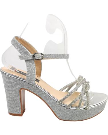 Sandalias TIMBOS  de Mujer SANDALIA TACON FIESTA PLATA 129710  PLATEADO