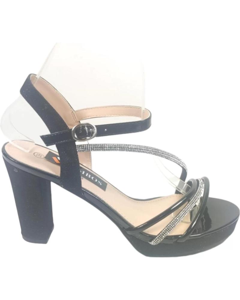 Sandalias TIMBOS  de Mujer SANDALIA TACON FIESTA 129594  NEGRO