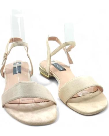 Sandálias TIMBOS  de Mulher SANDALIA TACON BAJO FIESTA MUJER BEIGE 129582  AMARILLO