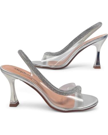 Sandálias TIMBOS  de Mulher SANDALIA TACON FIESTA PLATA 129578  PLATEADO