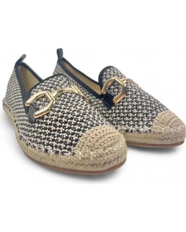 Mocassins TIMBOS  de Mulher MOCASIN ESPARTO DE MUJER 129537  NEGRO