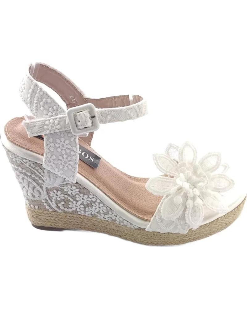 Sandalias TIMBOS  de Mujer SANDALIA CUNA ESPARTO NOVIA 127552  BLANCO