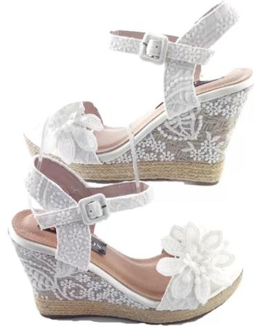 Sandalias TIMBOS  de Mujer SANDALIA CUNA ESPARTO NOVIA 127552  BLANCO