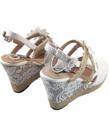 Sandales TIMBOS  pour Femme SANDALIA CUNA ESPARTO NOVIA 127550  BLANCO