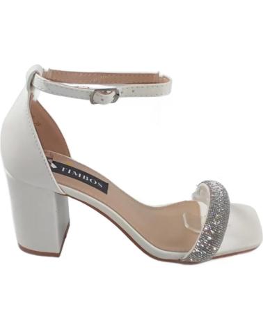 Sandales TIMBOS  pour Femme SANDALIAS TACON MUJER NOVIA 127518  BLANCO