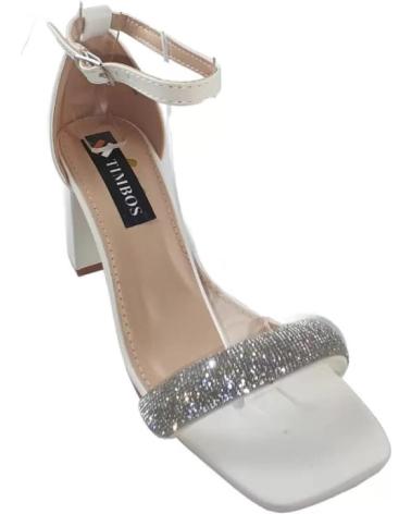 Sandales TIMBOS  pour Femme SANDALIAS TACON MUJER NOVIA 127518  BLANCO