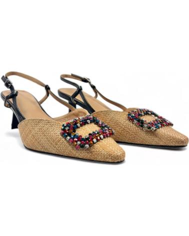 Sandales TIMBOS  pour Femme SANDALIA DE TACON DESTALONADO MUJER 129194  NEGRO