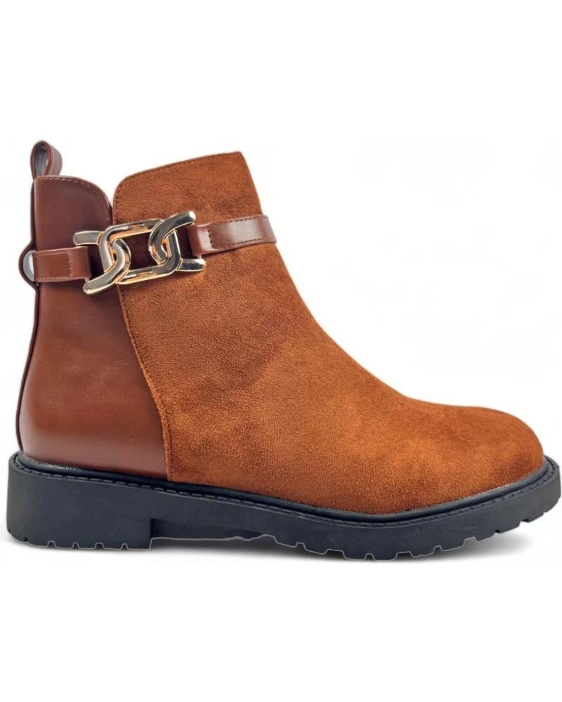 Stiefel TIMBOS  für Damen BOTIN PLANO DE MUJER CUERO 128857  MARRóN