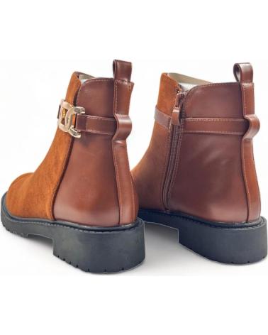 Stiefel TIMBOS  für Damen BOTIN PLANO DE MUJER CUERO 128857  MARRóN