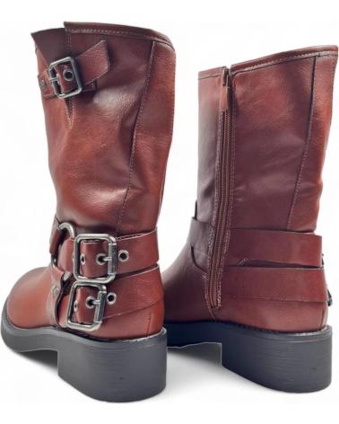 Stiefel TIMBOS  für Damen BOTIN TIPO MOTORISTA DE MUJER CAMEL 128850  MARRóN