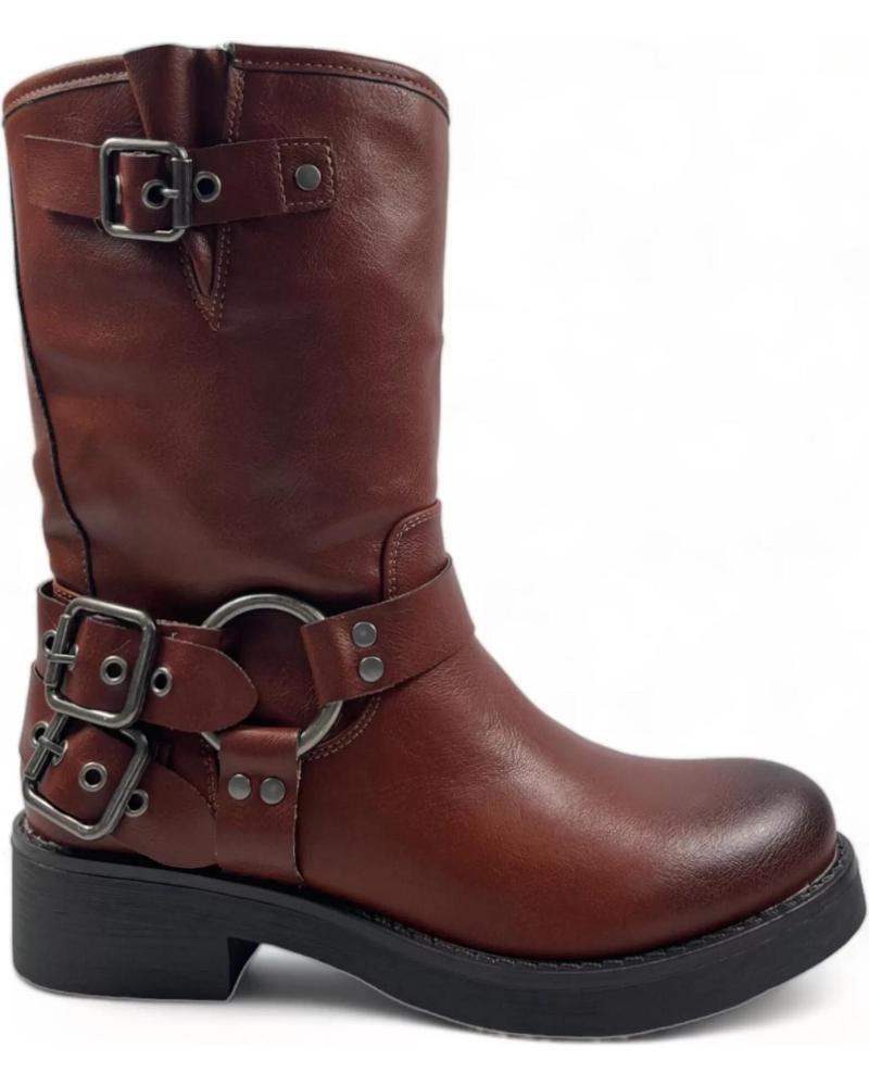 Botines TIMBOS  de Mujer BOTIN TIPO MOTORISTA DE MUJER CAMEL 128850  MARRóN