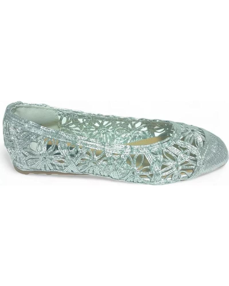 Woman Flat shoes TIMBOS MANOLETINAS PLANAS DE MUJER PLATA 128620  PLATEADO
