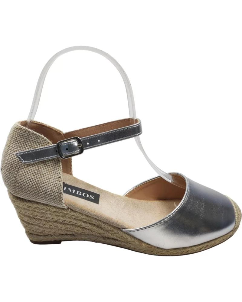 Woman Sandals TIMBOS SANDALIA CUNA ESPARTO MUJER PLATA 128362  PLATEADO