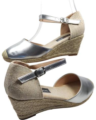 Woman Sandals TIMBOS SANDALIA CUNA ESPARTO MUJER PLATA 128362  PLATEADO