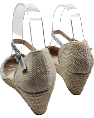 Woman Sandals TIMBOS SANDALIA CUNA ESPARTO MUJER PLATA 128362  PLATEADO