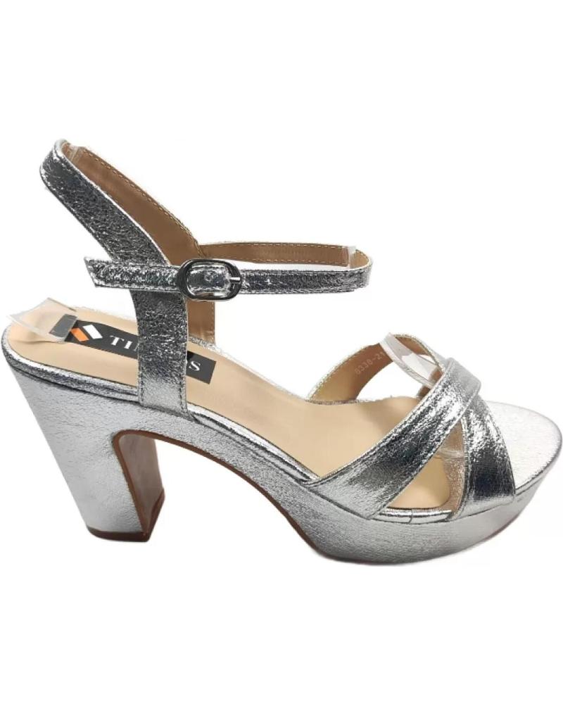 Sandales TIMBOS  pour Femme SANDALIA TACON FIESTA DE MUJER PLATA 128209  PLATEADO