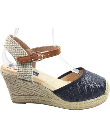 Woman Sandals TIMBOS SANDALIA CUNA ESPARTO MUJER 127716  NEGRO