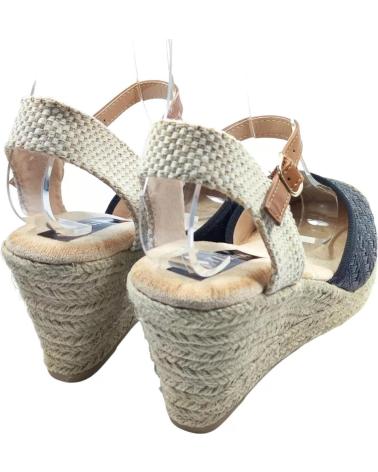 Woman Sandals TIMBOS SANDALIA CUNA ESPARTO MUJER 127716  NEGRO